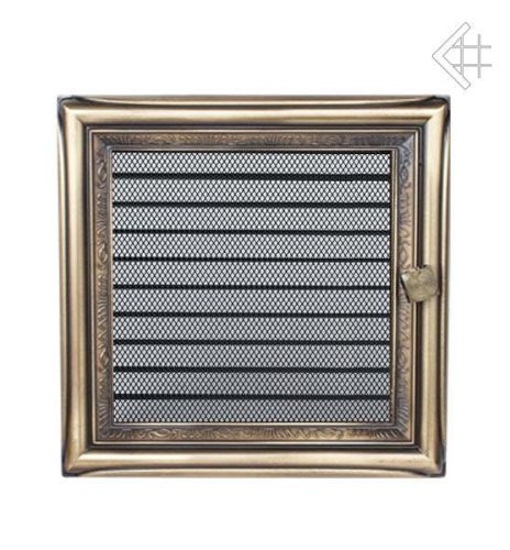 Kratka kominkowa galwanizowana rustykalna 22x22 z żaluzją