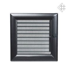 Kratka kominkowa malowana OSKAR czarna 22x22 z żaluzją