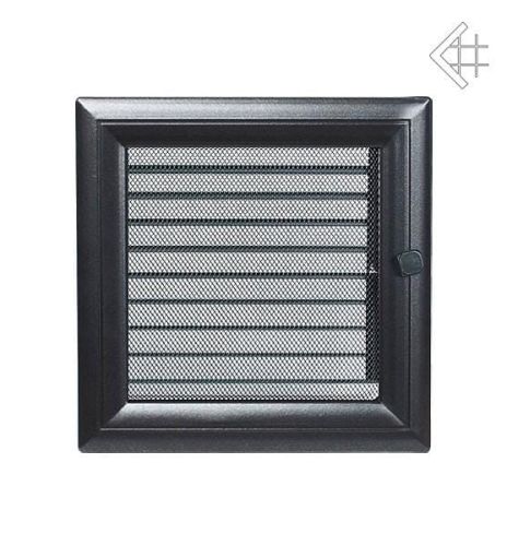 Kratka kominkowa malowana OSKAR czarna 22x22 z żaluzją