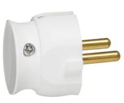 Wtyczka 2P - 16A - plastikowa - płaska (mała  głębokość)