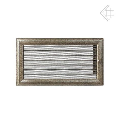 Kratka kominkowa malowana OSKAR czarno-złota 17x30 z żaluzją