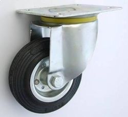 Koło metalowo-gumowe w obudowie skrętnej fi 125