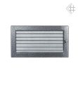 Kratka wentylacyjna malowana czarno-srebrna 17x30 z żaluzją