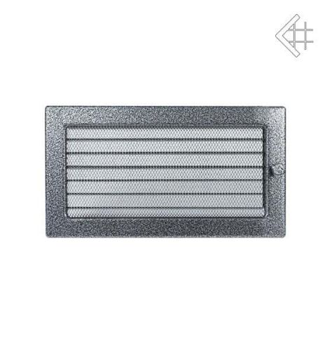Kratka wentylacyjna malowana czarno-srebrna 17x30 z żaluzją