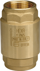 EFFEBI HEXA Zawór zwrotny z plastikowym grzybkiem 1 1/2" (6/4")