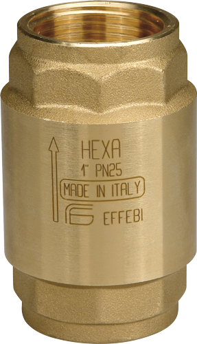 EFFEBI HEXA Zawór zwrotny z plastikowym grzybkiem 1 1/2" (6/4")