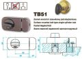 Schemat Zamek wierzchni zasuwkowy 50mm TB51