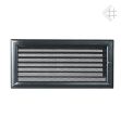 Kratka kominkowa malowana OSKAR czarna 17x37 z żaluzją