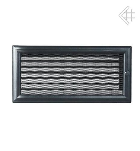 Kratka kominkowa malowana OSKAR czarna 17x37 z żaluzją