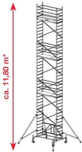 Rusztowanie jezdne składane, aluminiowe ProTec XS Krause 11.8m robocza 920096