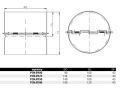 Wymiary Przepustnica zwrotna PZN fi100