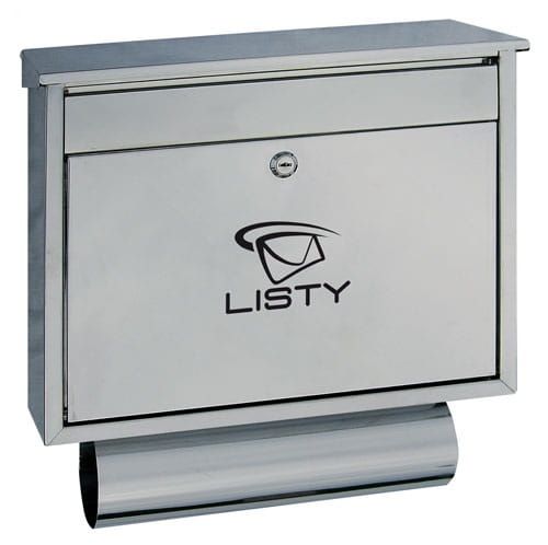 Skrzynka pocztowa na listy duża nierdzewna SWP-2N z tubą na prase
