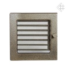 Kratka kominkowa malowana czarno-złota 17x17 z żaluzją