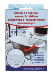Zestaw do naprawy wanien, brodzików z akrylu i emalii.