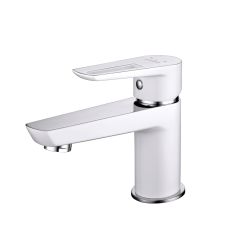 CERSANIT MILLE WHITE bateria umywalkowa stojąca z korkiem automatycznym S951-047