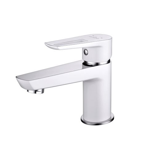 CERSANIT MILLE WHITE bateria umywalkowa stojąca z korkiem automatycznym S951-047