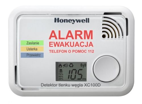 HONEYWELL Detektor tlenku węgla CO (czujnik czadu) XC100D