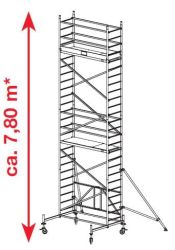 Rusztowanie jezdne składane, aluminiowe ProTec XS Krause 7.8m robocza 942159