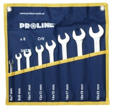 Klucze oczkowo-płaskie w etui 8szt. 6-22 34038