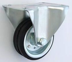 Koło metalowo-gumowe w obudowie stałej fi 80